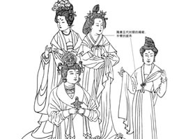 隋唐五代白描服飾圖