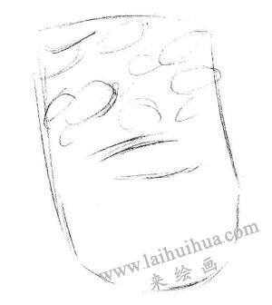 銅錢草素描畫法步驟01