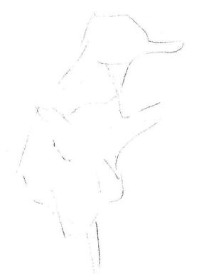 紫羅蘭素描畫法步驟01