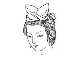 白描人物頭部作品
