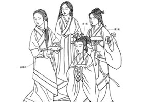 秦漢白描服飾圖