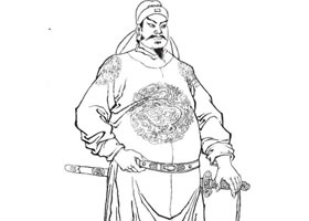唐代宗白描圖