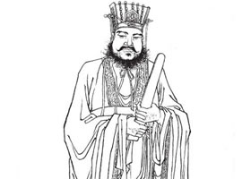 魏征白描圖