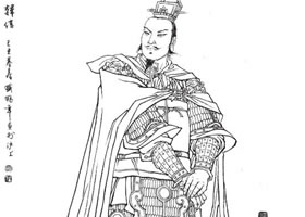 韓信白描圖片