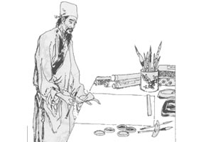 仇英白描圖片