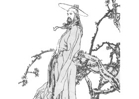 陸游白描圖片