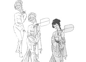 白描仕女畫立姿造型步驟圖例