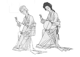 白描仕女畫坐姿造型步驟圖例