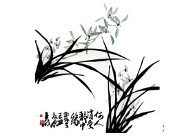 蘭花的畫法范畫畫法步驟（二）