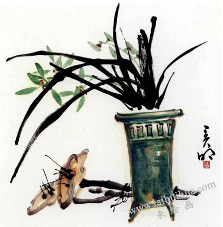 蘭花的畫(huà)法范畫(huà)畫(huà)法步驟04
