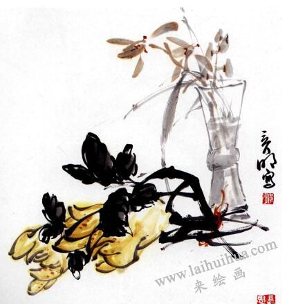 蘭花的畫(huà)法范畫(huà)畫(huà)法步驟04