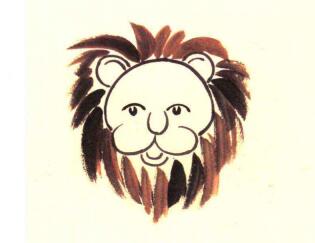 獅子兒童水墨畫畫法步驟02