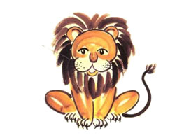 獅子兒童水墨畫畫法