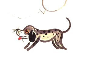 斑點(diǎn)狗兒童水墨畫(huà)畫(huà)法