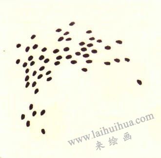 小蝌蚪兒童水墨畫畫法步驟01
