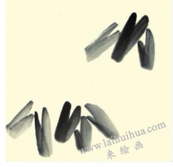 枇杷兒童水墨畫畫法步驟01