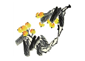 枇杷兒童水墨畫畫法