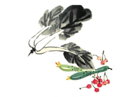 蔬果兒童水墨畫畫法