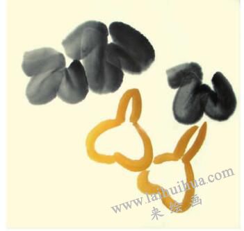 秋葫蘆兒童水墨畫畫法步驟02