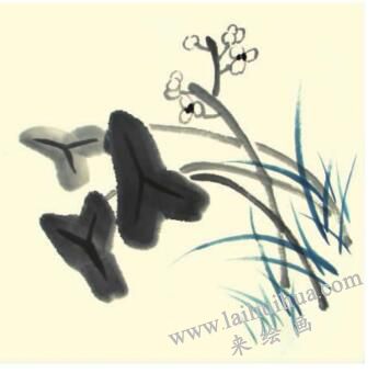 慈姑兒童水墨畫畫法步驟04