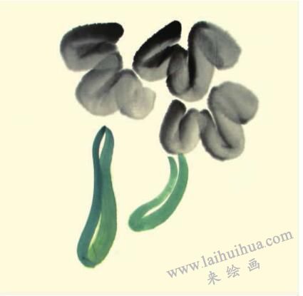黃瓜兒童水墨畫畫法步驟02