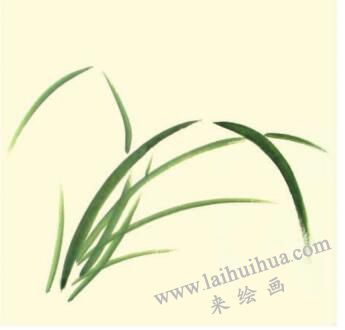 萱草兒童水墨畫畫法步驟02