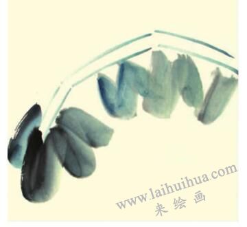 芭蕉兒童水墨畫畫法步驟02