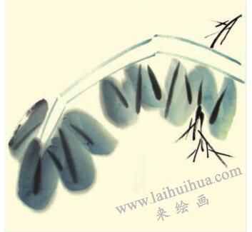芭蕉兒童水墨畫畫法步驟03