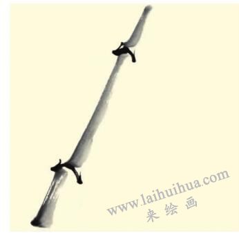竹子兒童水墨畫畫法步驟02