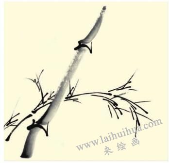 竹子兒童水墨畫畫法步驟03