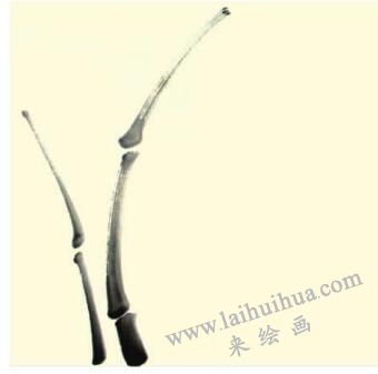 青竹兒童水墨畫畫法步驟01
