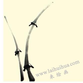 青竹兒童水墨畫畫法步驟02