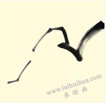 梅花兒童水墨畫畫法步驟01