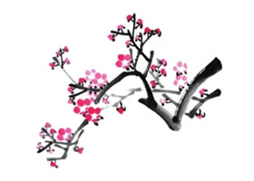 梅花兒童水墨畫畫法