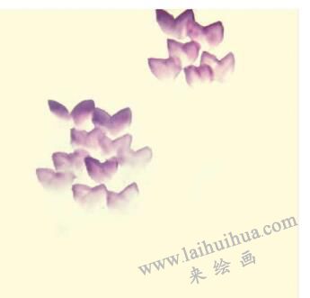 紫藤花兒童水墨畫畫法步驟01
