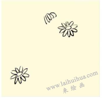 秋菊兒童水墨畫畫法步驟01