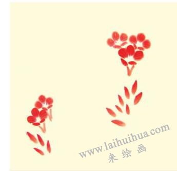 凌霄花兒童水墨畫(huà)畫(huà)法步驟02