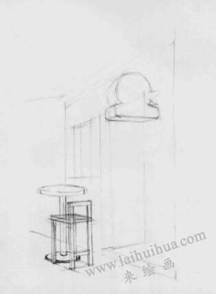 街角小店素描畫法步驟02