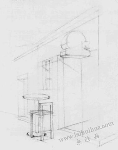 街角小店素描畫法步驟03