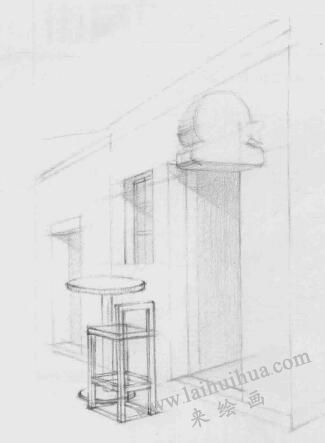 街角小店素描畫法步驟04