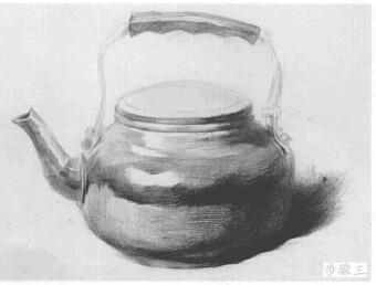 不銹鋼水壺作畫(huà)步驟與結(jié)構(gòu)素描練習(xí)03