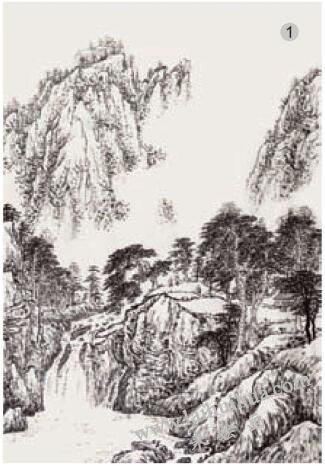 復(fù)背著色法（飛色法）《松谷泉聲》步驟01