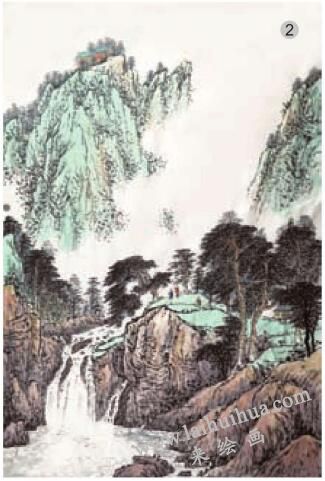 復(fù)背著色法（飛色法）《松谷泉聲》步驟02