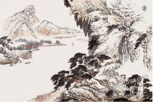 正面著色法（薄染法）《江畔纖聲》步驟02