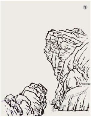 山水畫之石頭的畫法與構(gòu)圖01