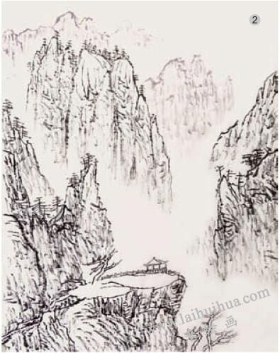 青綠山水畫(huà)的構(gòu)圖程序02