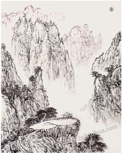 青綠山水畫(huà)的構(gòu)圖程序03