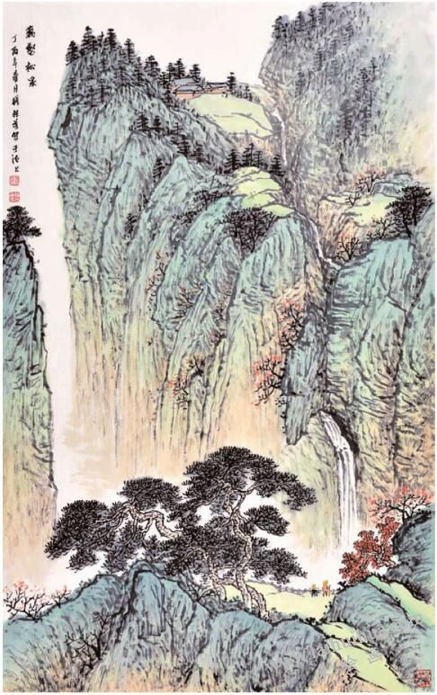 高遠法構圖《萬壑松泉》