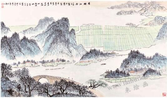 深遠法構圖《春醉江南》