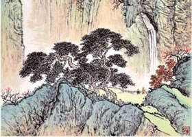 青綠山水畫的構(gòu)圖要領
